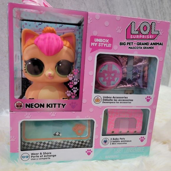 LOL Surprise Big Pet Neon Kitty toy